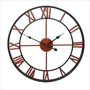 Large Outdoor Garden Wall Clock Big Roman Numerals Giant Open Face Metal copper-24 inch/60cm