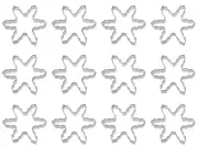 1 Dozen (12 pieces) Snowflake Cookie Cutter 5.25 in Metal Party Favors USA