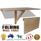Wall Mounted Folding Table Oak Chipboard Computer Desk Writing Study Kitchen NEW