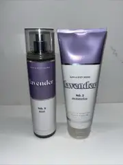 Bath & Body Works Lavender No 3 Mist & Body Cream Set