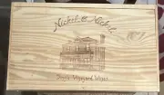 Nickel & Nickel Single Vinyard 6-Bottle Wood Wine Crate Members Collection Empty