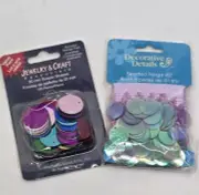 CRAFT SUPPLIES: Beaded Fringe 48" + 20mm Sequin Circle Shapes
