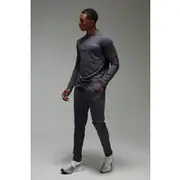 Mens Charcoal Man Active Muscle Fit Crew Neck 1/4 Zip Tracksuit