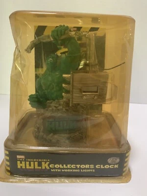 2003 Marvel The Incredible HULK Collectors Clock with Lights NIP Vintage