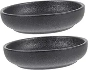 iplusmile 2Pcs Ceramic Seasoning Dish Round Dipping Plates for Sauces Condiments and Appetizers Stackable Practical and Beautiful Sauce Dishes for Home and Restaurant Use
