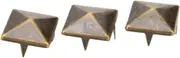100pcs Square Pyramid Punk Rivets, 4 Claw Metal Studs, for Custom Leather Projects, DIY Leather Craft (Bronze)
