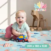 Playpals Kid Play Mat Baby Crawling XPE Foam Double foldable Pad Non-slip Carpet