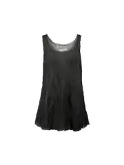 Grey Sheer Textured Tank Top