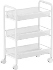 3-Tier Rolling Utility Storage Rack Cart on Wheels, Trolley Craft Cart, Multi-Pu