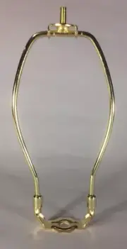 9" Brass Plated Lamp Harp with Base & Protective Coating, regular weight #HAR58