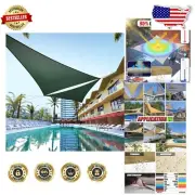 Custom Size 21' Green Triangle Sun Shade Sail - Heavy Duty UV Protection Canopy