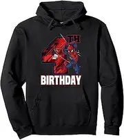 [Marvel] Spider-Man Web Swing 4th Birthday Pullover Hoodie