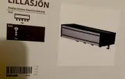 IKEA LILLASJON Black 5 Hook Wall Shelf (15 ¾x5 ") 504.780.23 NEW in Box