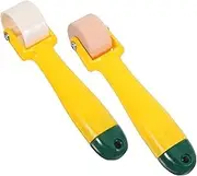 BATHVEVE 2pcs Sewing Roller Set Quilting Seam Roller Sewing Tool Fabric Sewing Pressing Wheel Tailors Quilting Supplies Hand Seam Roller Sewing Pressing Roller Wood and Plastic Yellow