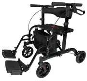 Purstability RTF4 2-in-1 Rolling Rollator Wheelchair Walker