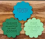 Teacher Thank You Set of 3 Cookie Cupcake Stamps Embossers