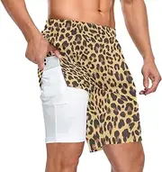 [JHKKU] Men's 2 in 1 Workout Running Shorts, Gym Athletic Shorts for Men Lightweight Training with Pockets and Towel Loop