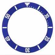 BEZEL INSERT FOR LADY OMEGA SEAMASTER AUTOMATIC WATCH BLUE SILVER