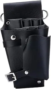 HEALEEP Hairdresser Scissors Pouch Stylist Tool Bag Advanced Leather Storage Waist Bag