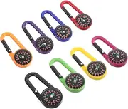 HANABASS Versatile Mini Compass Carabiner Outdoor Compass for Hiking Camping Emergency Tool Keychain Luggage Tag Strap