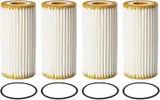 HU6013Z Engine Oil Filter Compatible with VW Golf Jetta Beetle Audi A6 Q3 Q5 Q7, Replaces # HU6013z 06L115562B, Pack of 4