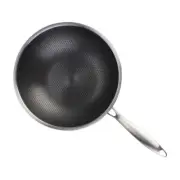 Uncoated Wok Practical Cooking Pan Non Stick Frying Pans Stainless