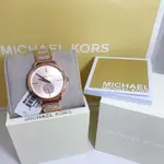 MICHAEL KORS 水晶鑽獨立小秒盤 玫瑰金色不鏽鋼錶帶 石英女士手錶MK3853