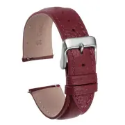 Genuine Leather Watch Bands 20mm Flat Replacement Leather Watch Strap Red