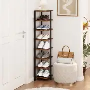 Corner Shoe Rack for Entryway 8-Tier Storage with Adjustable Shelves Vertical