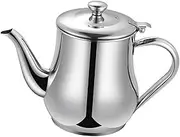 TIDTALEO Stainless Steel Oil Container with Grease Strainer Kitchen Storage Pot for Oil Recycling High Temperature Resistant Easy Pour Design for Cooking Healthy
