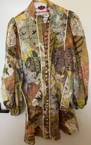 Zimmermann Brightside A-Line Mini Dress - Size 1 - Batik Patch