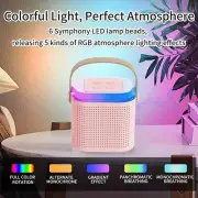 Karaoke Machine Portable Bluetooth 5.3 PA Speaker System With 1-2 Microphones