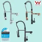 WELS Kitchen Mixer Taps 360° Swivel Pull Out Spout Spray Sink Faucet Brass