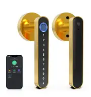 Fingerprint Door Knob Lock, Smart Keyless Entry With Code Keypad Handle, Elec...