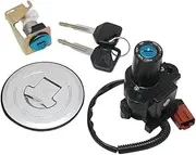 MZBZUTEDEE Motorcycle Ignition Key Switch Fuel Gas Cap Seat Lock Kit Fit for Suzuki GSX1300RX GSX1300RY GSX1300R K2 K3 K4 K5 K6 K7 Hayabusa