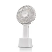 Goldair Mini USB Rechargeable Handheld 10cm Portable Fan White