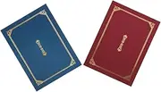 Veemoon 2pcs Certificate Set Letter Folders Certificates Documents Students Covers Holder Protectors Awards Diploma Sized Graduation Envelopes Certificate Binder Certificate Shells Paper