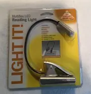 Led Task Light All-purpose Clip-on Battery Operated Gooseneck Travel Light NEW