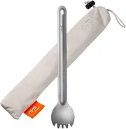 TiTo Titanium Long Handle for Spork Outdoor Ultralight Portabale Flatware with Camping Backpacking