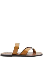 A.emery Carter Leather Thong Sandals - Tan - 4 4