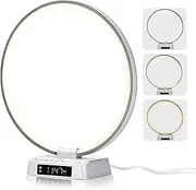 Sunrise Alarm Clock Wake Up Light with Sunrise and Sunset Simulation, Timer, 10 Natural Sounds, 40-Level Adjustable Brightness, Beside Table Light Sleep Aid for Kids, Adults, Heavy Sleeper
