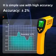 Infrared Thermometer Non-Contact Digital Laser Temperature Gun Adjust Emissivity