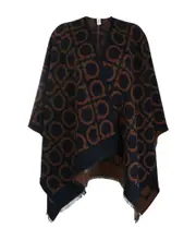 Logo print cloak One size Black
