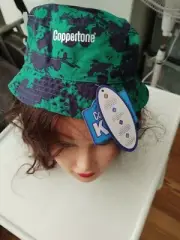 COPPERTONE BOYS KIDS YOUTH GREEN/BLUE S/M SUN PROTECTION SAFARI HAT NWT