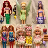 在飛比找蝦皮購物優惠-正版二手娃娃系列（無盒）出清/迪士尼小美人魚、奇妙仙子、美泰