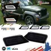 Smoke Switchback LED Dynamic Signal Blinker Corner Lights For 08-12 Jeep Liberty (for: Jeep)