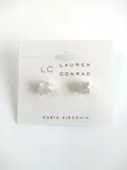 LC Lauren Conrad 3/8" Gold-Tone Cubic Zirconia Sparkly Stud Earrings