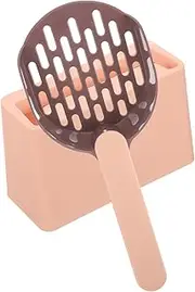 ERINGOGO 1 Set Portable Cat Litter Scoop Durable Plastic Litter Box Shovel with Holder for Easy Cleanup Compact Design for Space Saving Present for Cat Owners