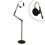 Pyle Tabletop Suspension Mic Boom Stand - Anti-Vibration Shock Mount PMKSH28