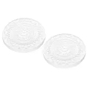 2Pcs 4 Inch Absorbent Diatomaceous Coaster for Indoor, White